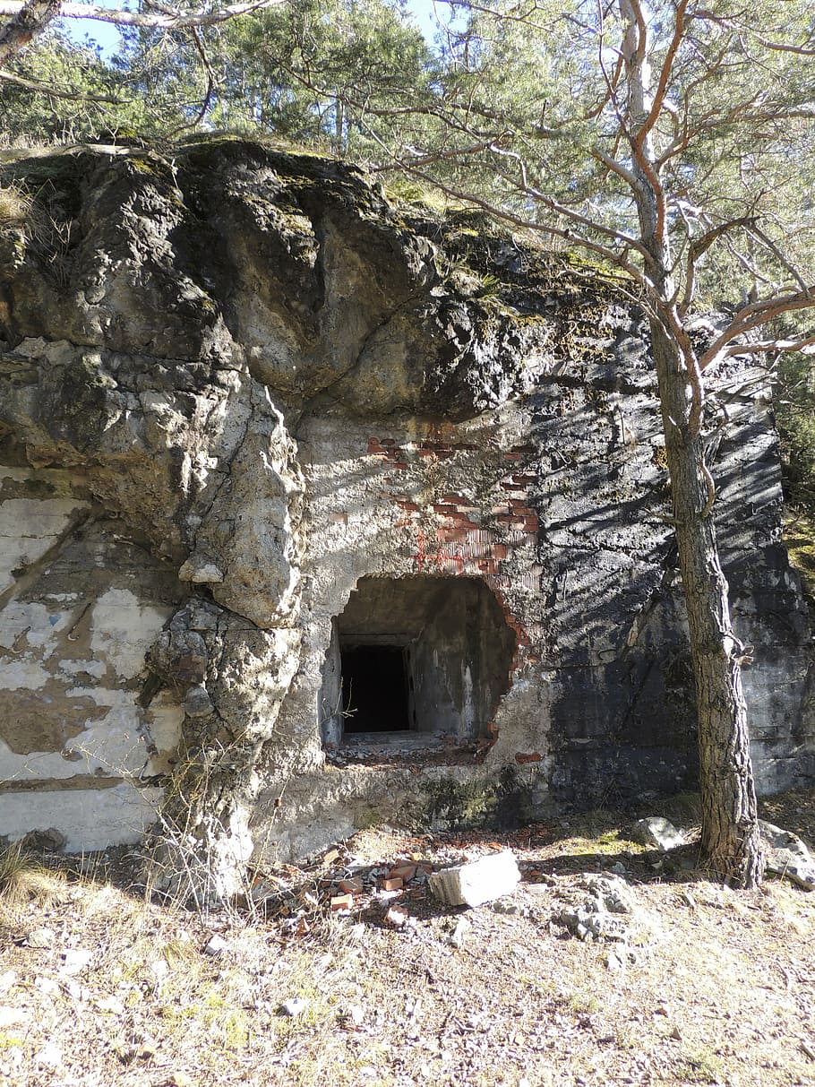 cave, bunker, input, rock, hiding places, architecture, built structure HD wallpaper