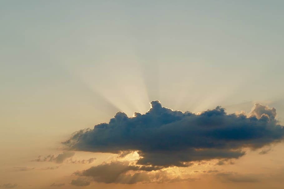 sunset, sky, landscape, dawn, cloud, weather, sea, dusk, light HD wallpaper