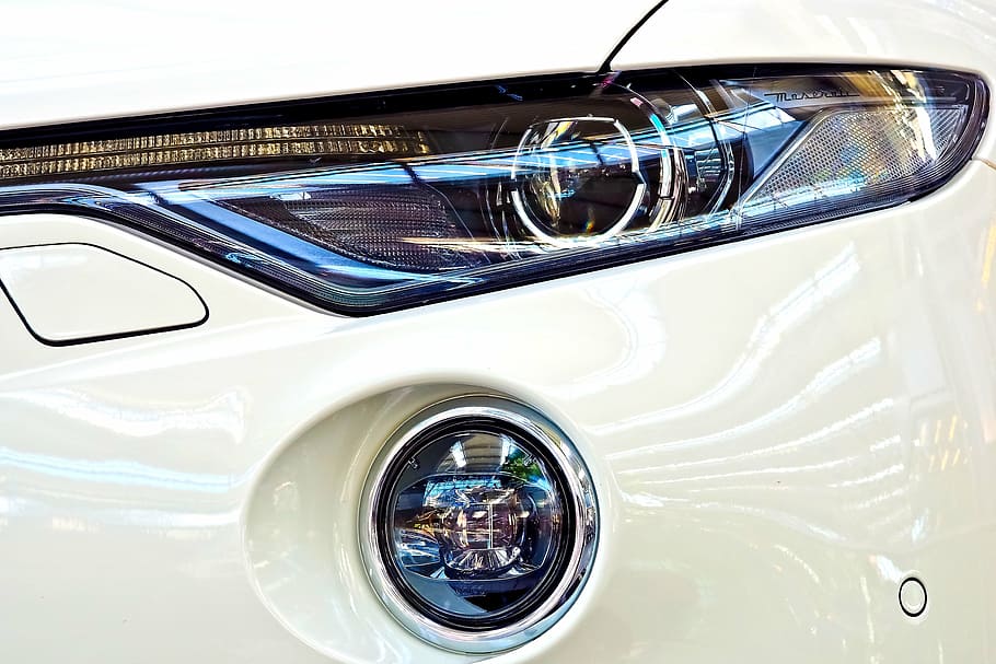 auto, spotlight, lamp, car headlights, light emitting diodes HD wallpaper