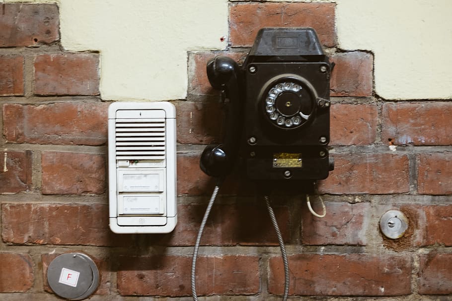 Vintage payphone, objects, old-fashioned, retro Styled, technology HD wallpaper