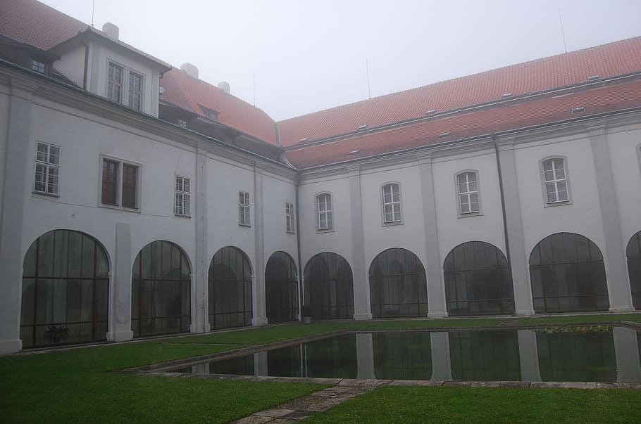 architecture, monastery, fog, built structure, building exterior HD wallpaper