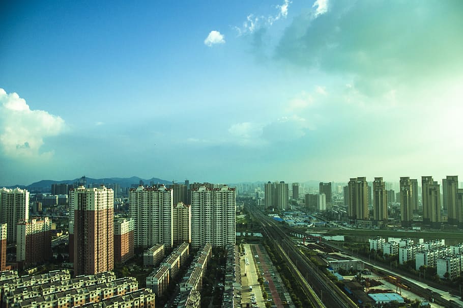 xiangyang, hubei, xiangfan night, architecture, sky, building exterior HD wallpaper