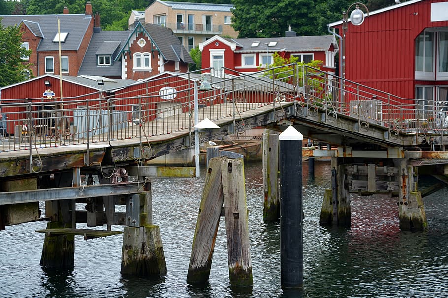 bridge, lift bridge, old, web, built structure, architecture HD wallpaper