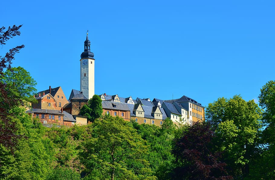 upper castle, greiz, architecture, built structure, building exterior HD wallpaper