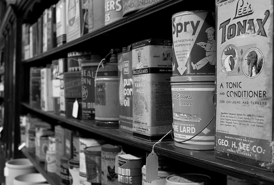 Can, Container, Antique, Rustic, Shelf, logo, perspective, still HD wallpaper