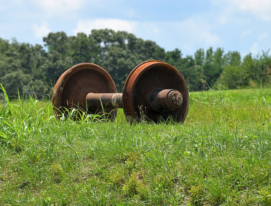 train wheel, railroad, transportation, railway, metal, old HD wallpaper