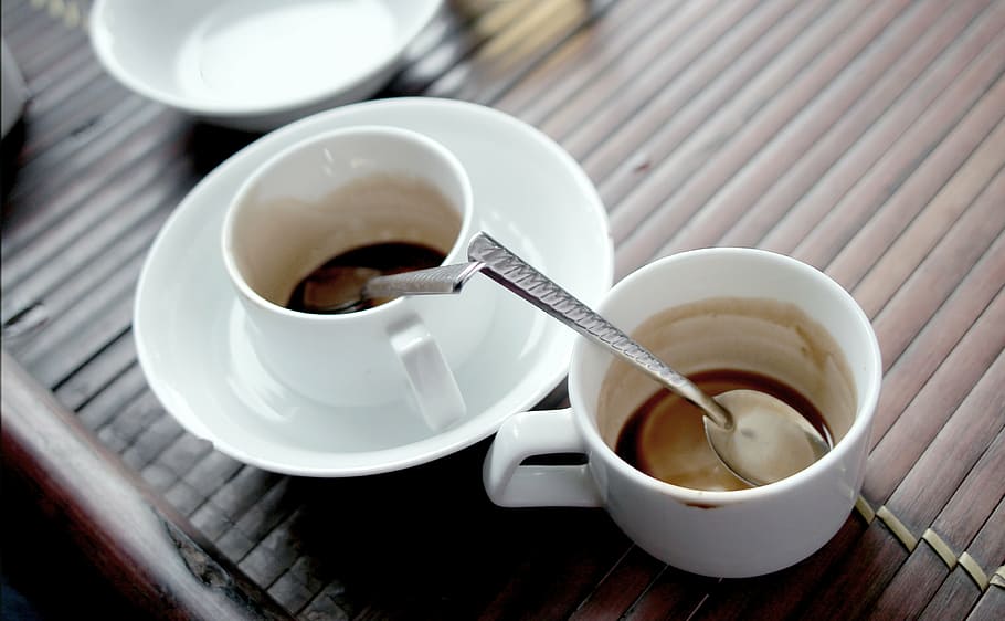 white ceramic coffee mug on white ceramic saucer, cups, non HD wallpaper