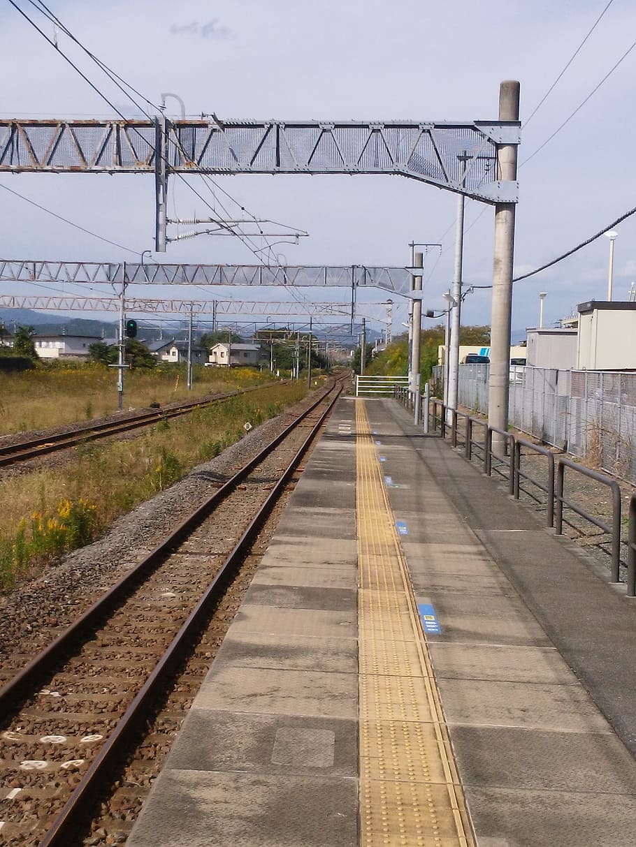 station, track, platform, rail transportation, railroad track HD wallpaper