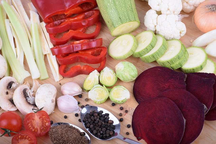 assorted sliced vegetables, food, healthy, desktop, fruit, market, HD wallpaper
