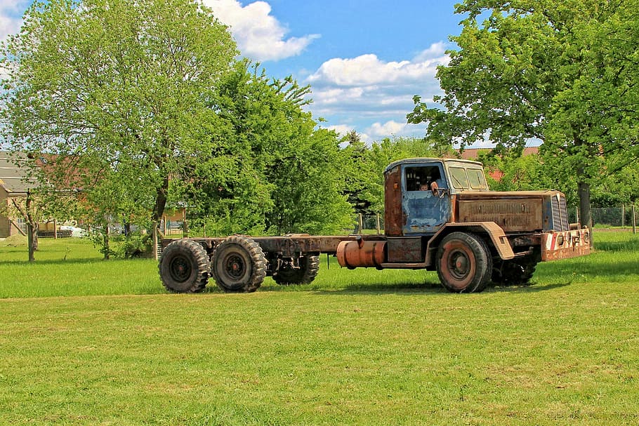 Auto, Historically, Old, Truck, Faun, germany, faun l900, armored tractors, HD wallpaper