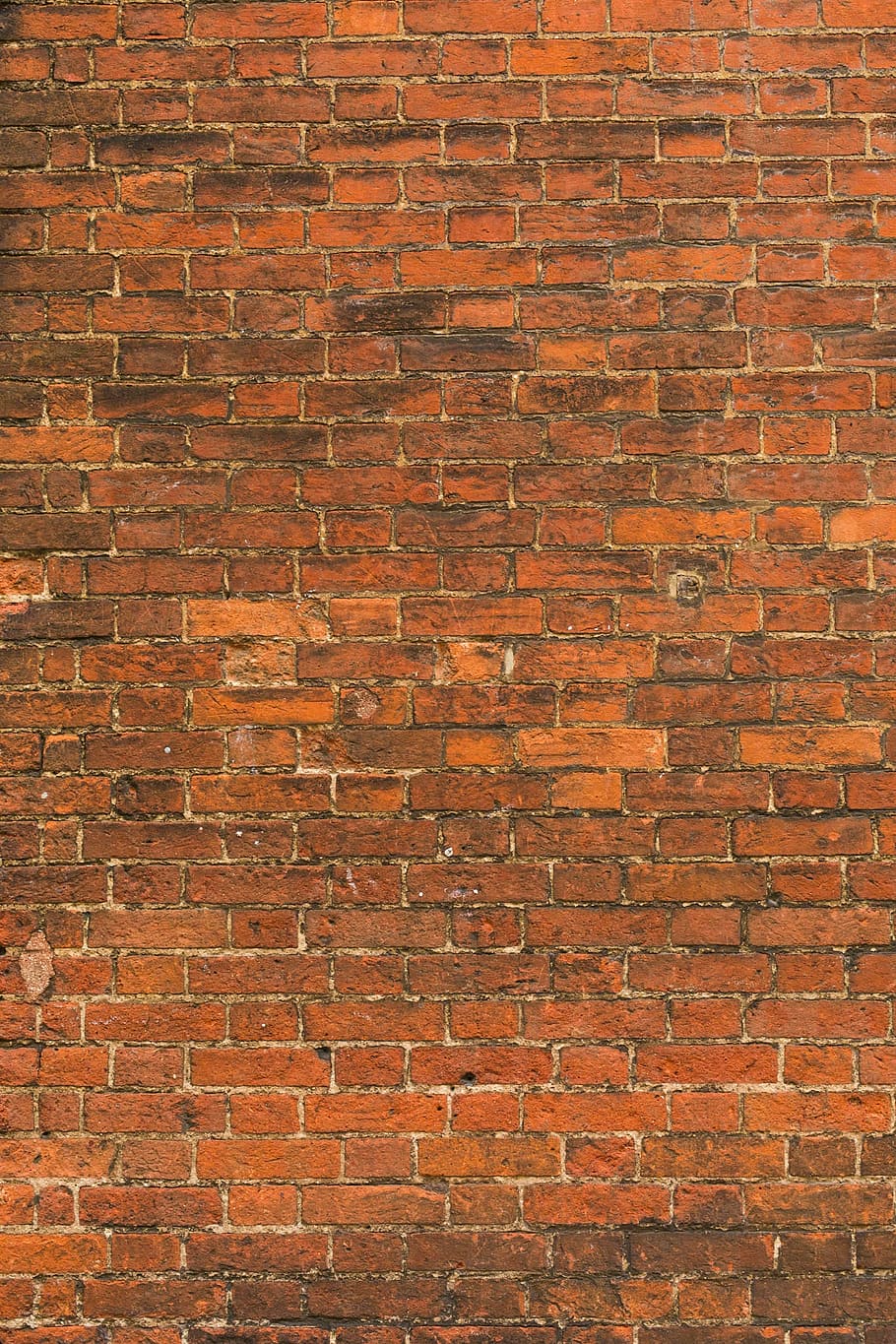 close-up photo of brown concrete brick wall, bricks, grout, patterns, HD wallpaper