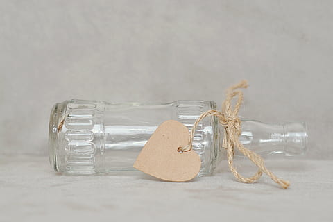clear glass decorative bottle, empty, empty bottle, vase, empty vase HD wallpaper