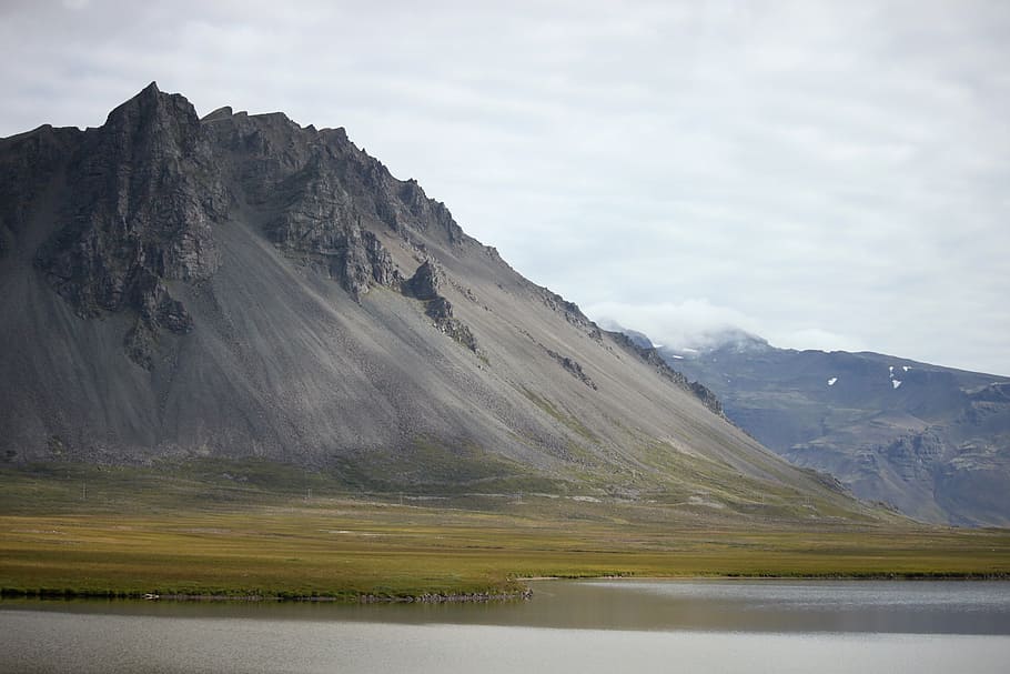 landscape photography of gray mountain, iceland, lake, reflection HD wallpaper