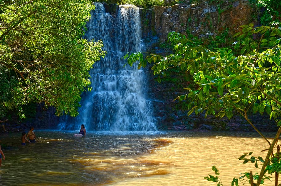 Waterfall, Cascade, Natural, River, stream, wild, scenic, flowing HD wallpaper