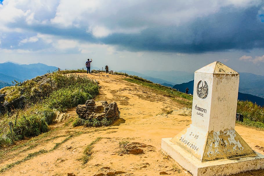 Photo of White Tombstone, asia, cliff, clouds, cloudy, daylight HD wallpaper