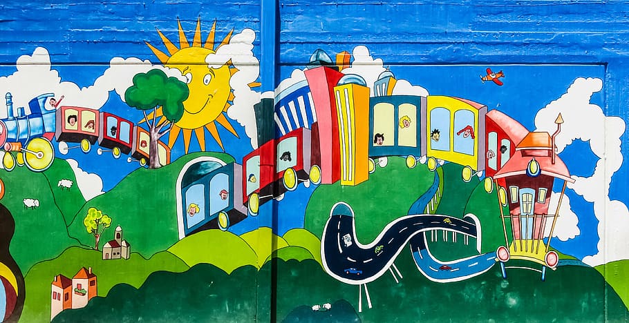 graffiti, wall, school, colorful, cyprus, meneou, creativity HD wallpaper