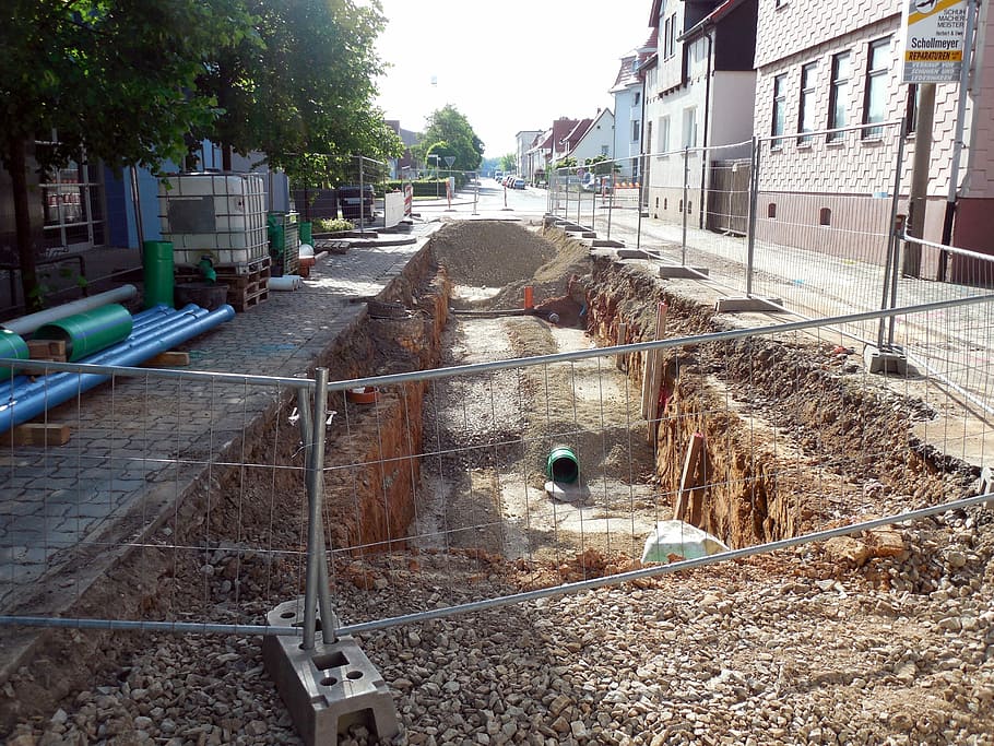 Road Construction, site, pit, construction work, build, building exterior HD wallpaper
