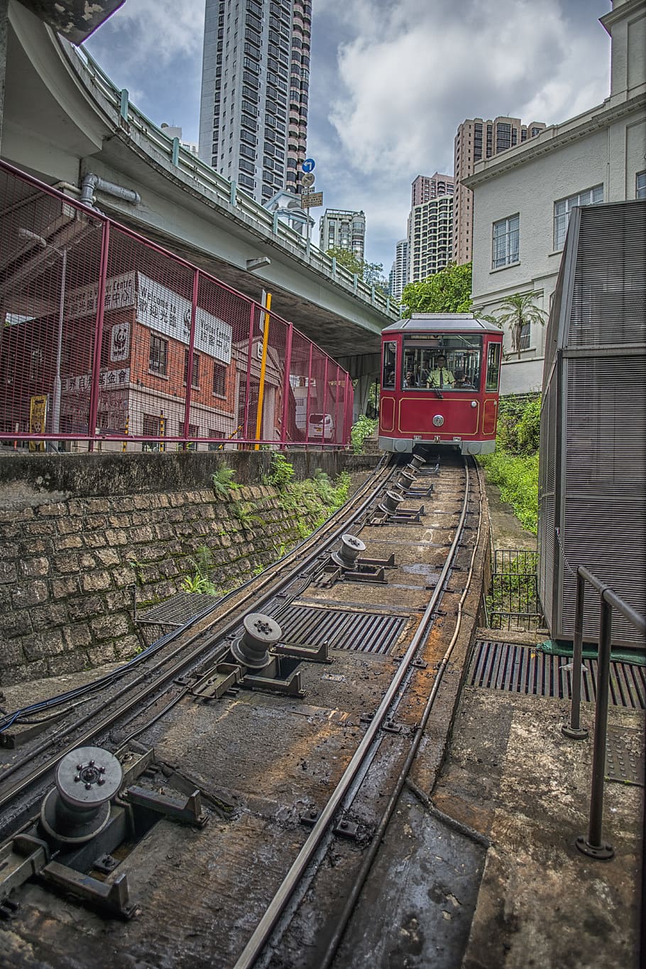 hong kong, peak tram, mountain railway, downtown, places of interest