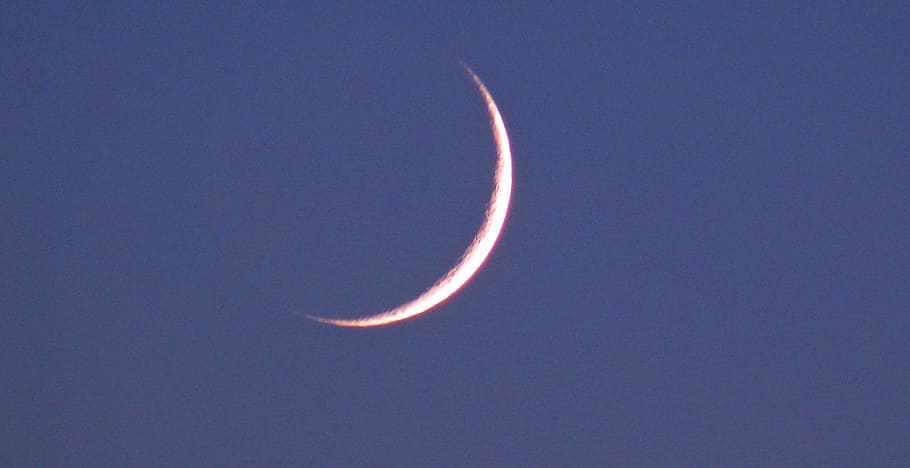 crescent moon, Night, Sickle, sky, light, moonlight, night sky HD wallpaper