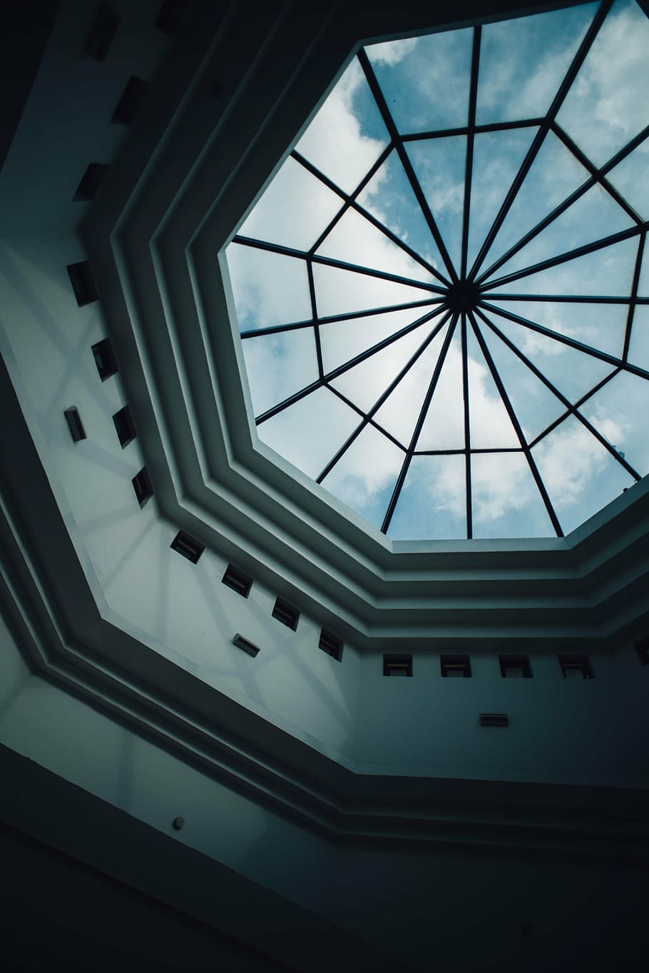 architectural, architecture, art, building, ceiling, clouds HD wallpaper