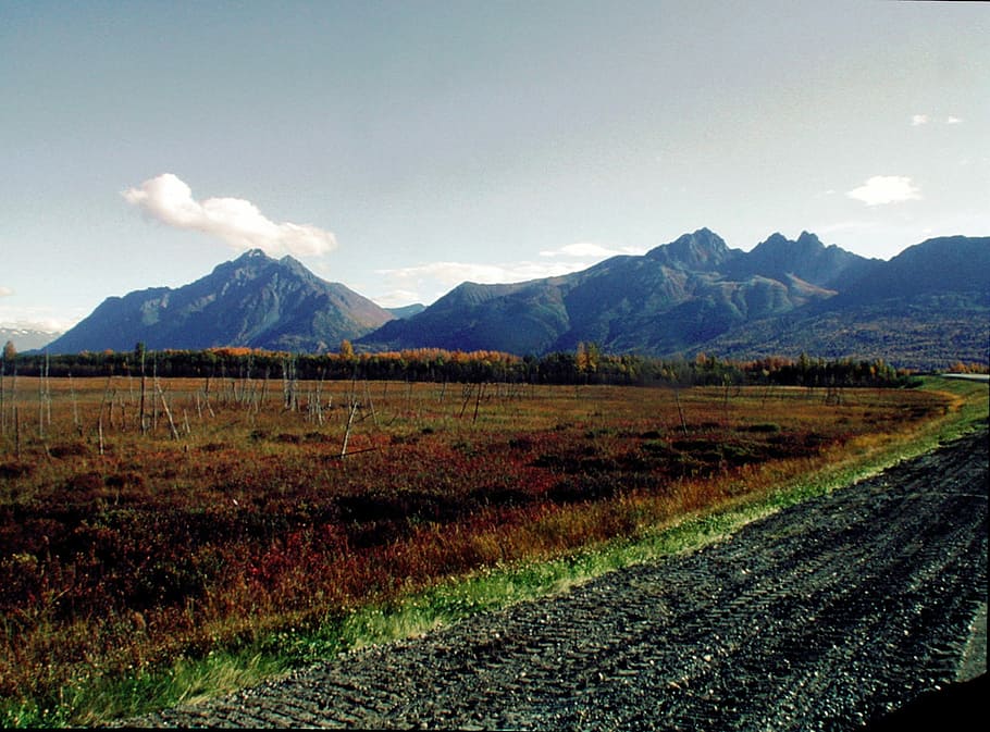 Landscape with Hills and mountains in Palmer, Alaska, cloud, landscapes HD wallpaper
