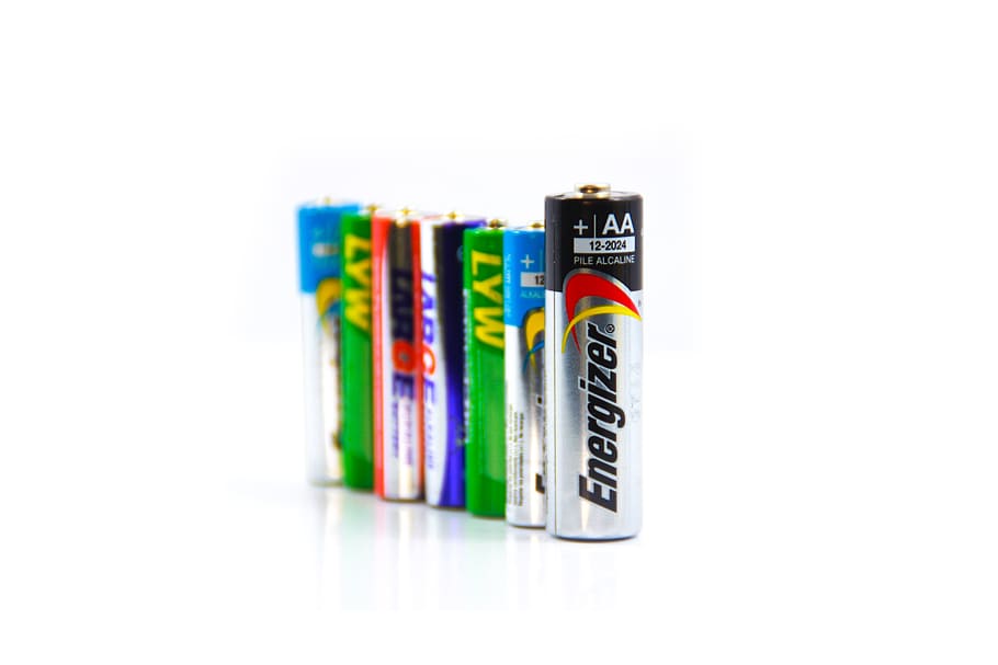 assorted battery on white surface, stack, energy, batteries HD wallpaper