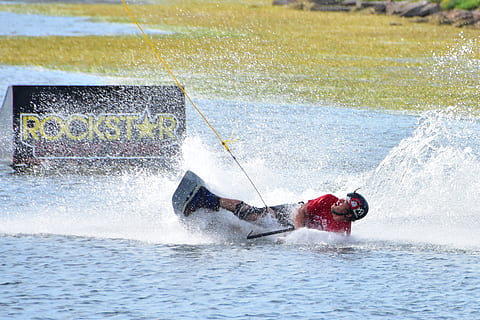 wakeboard, action, aquatics, water, sport, motion, splashing HD wallpaper