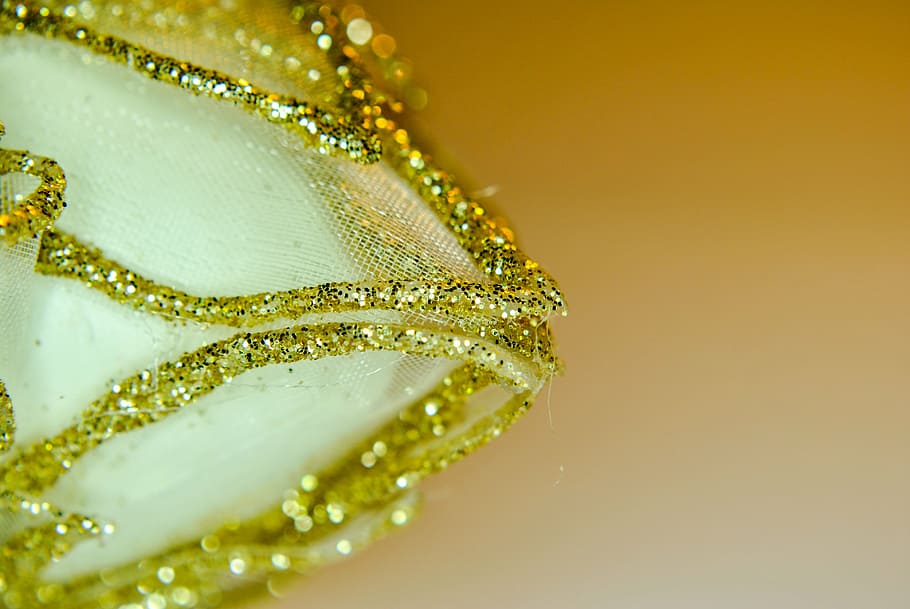 glitter, bauble, decoration, glossy, close-up, studio shot HD wallpaper