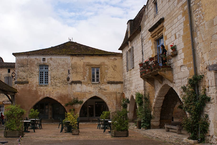 HD wallpaper: bastide, of, monpazier, city, medieval, architecture ...