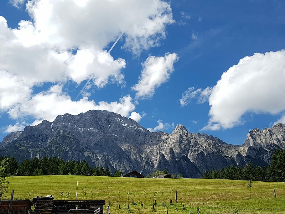 Mountains, Alpine, Austria, mountain range, landscape, meadow HD wallpaper