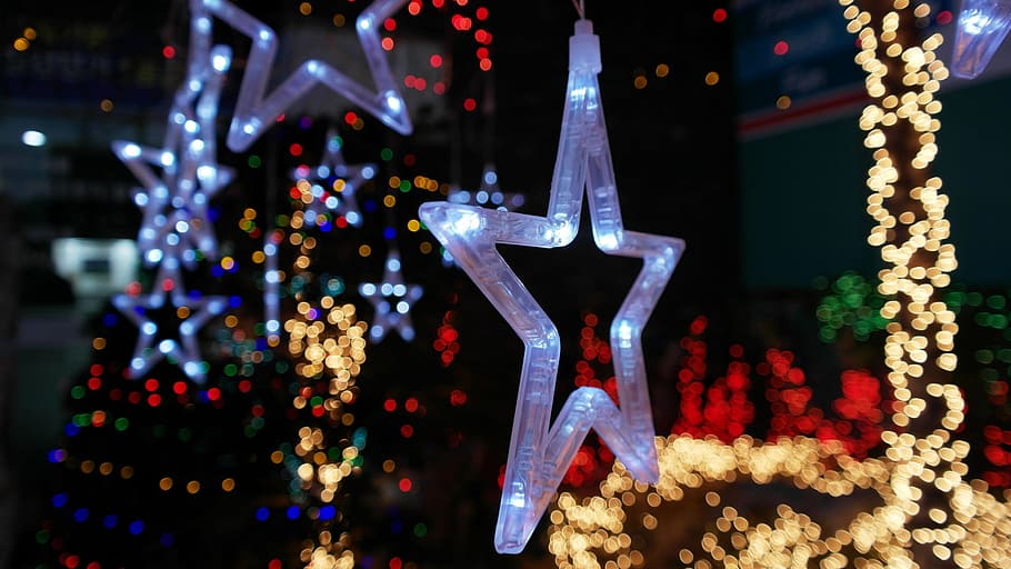Christmas, Tree, Decoration, star, tree decoration, christmas tree HD wallpaper