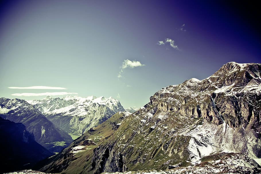 mountain, mountains, alpine, hiking, snow mountain, view, vision HD wallpaper