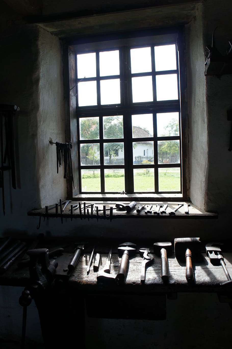 Window, Blacksmith, Countryside, the countryside, instruments HD wallpaper