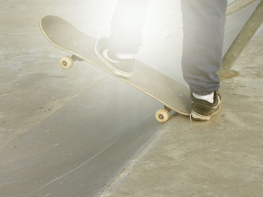 Skating, Boy, Skate Park, summer, activity, low section, day HD wallpaper