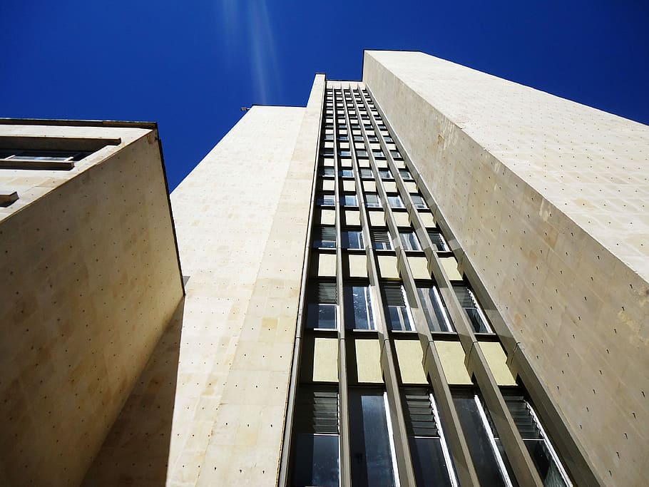 Architecture, Building, blue, perspective, building exterior HD wallpaper
