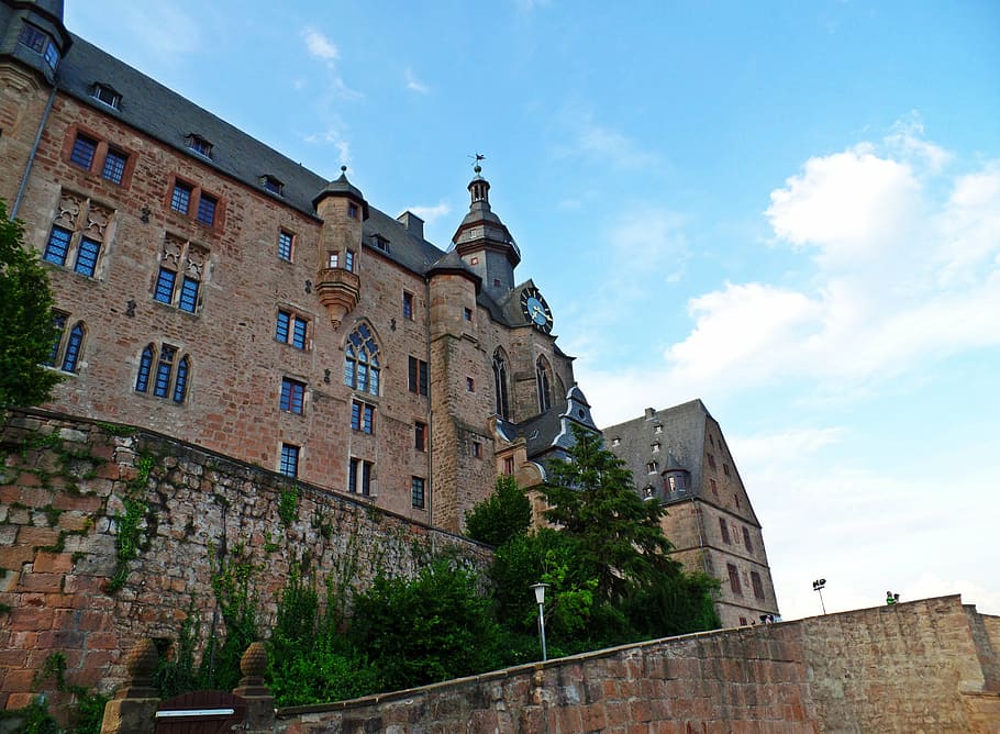 HD wallpaper: closed marburg, castle, marburger castle, hesse, lahn at