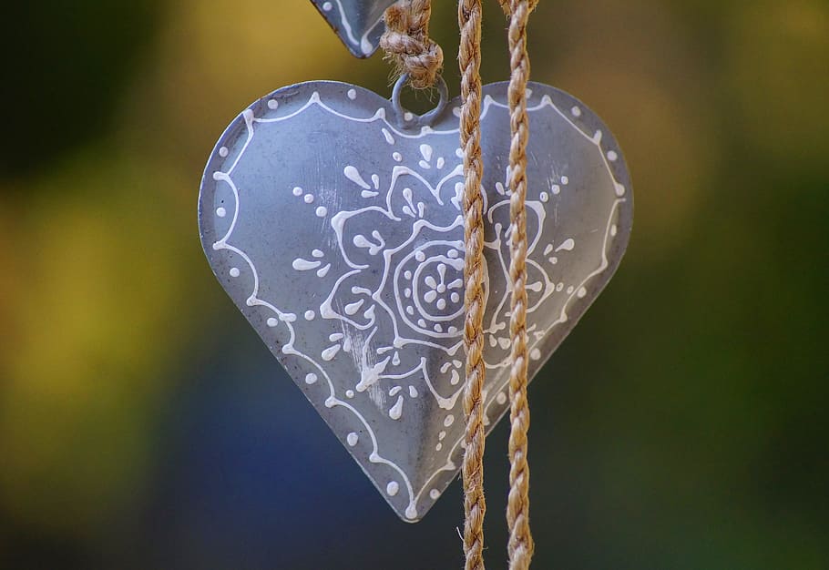 object, heart, macro, detail, crafts, decoration, heart shape HD wallpaper