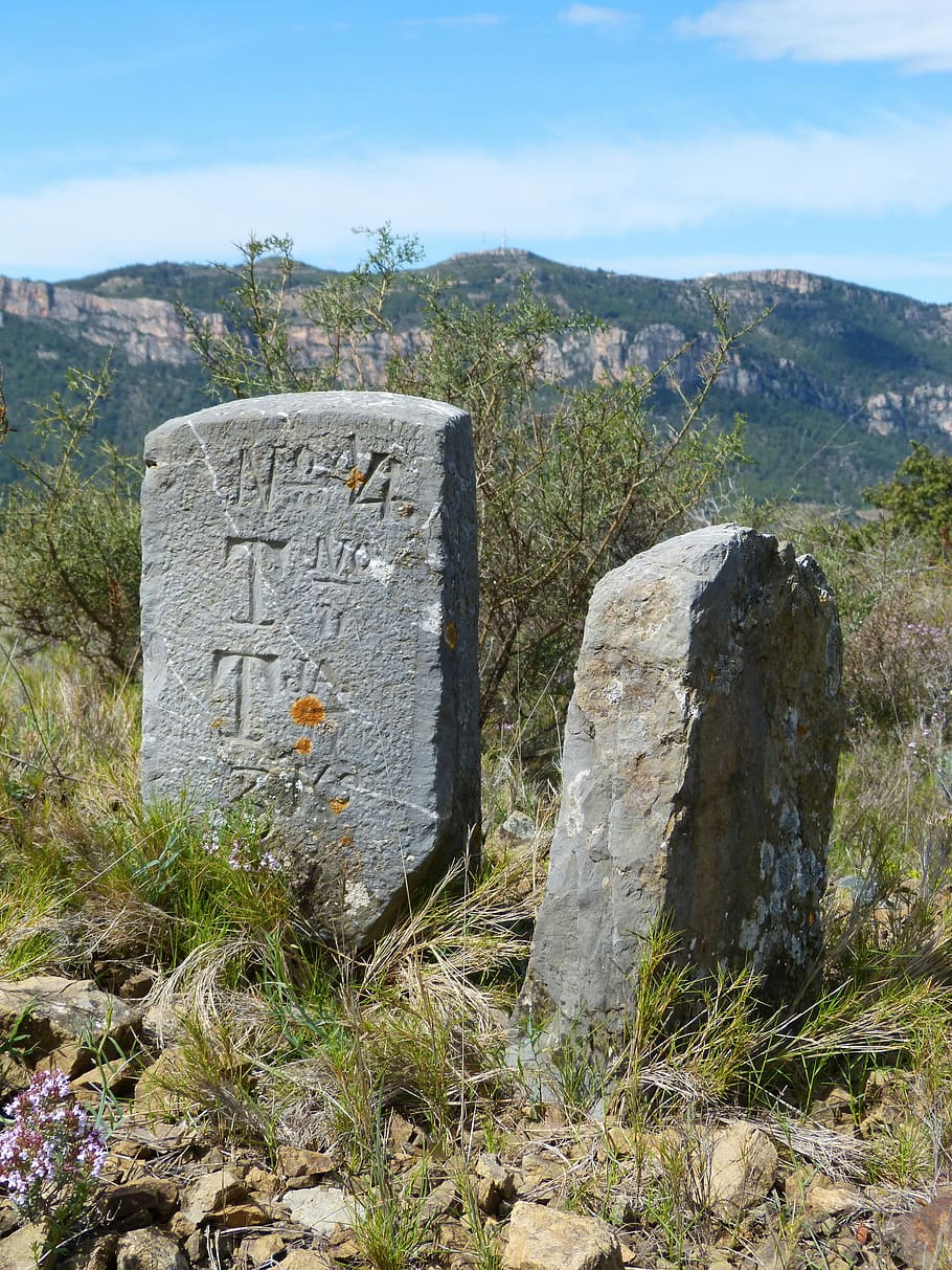 Milestone, Boundary Stone, Stone, Cross, Term, cross term, tombstone, HD wallpaper