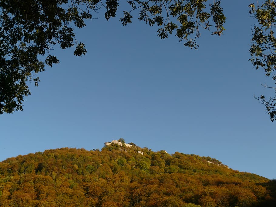 burg hohenurach, ruin, burgruine, mountain, castle, high urach, HD wallpaper