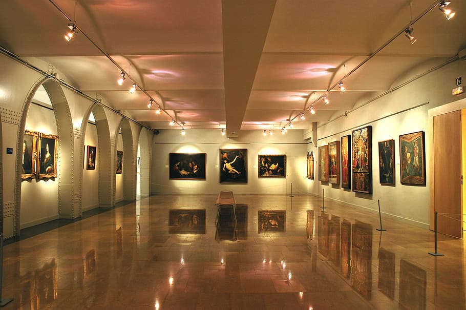 museum, tables, masterpiece, hermitage, montserrat, spain, illuminated, HD wallpaper