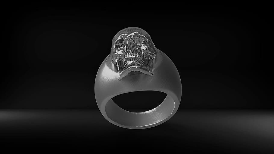 ring, silver, skull and crossbones, finger ring, silver jewelry HD wallpaper