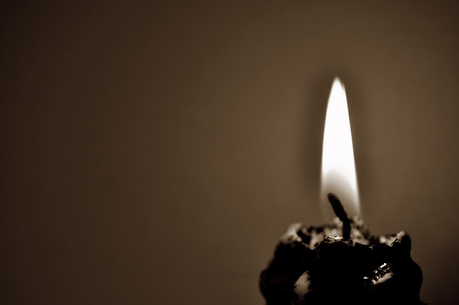 Flame, Candle, Christmas, Light, Sepia, burning, candlelight HD wallpaper
