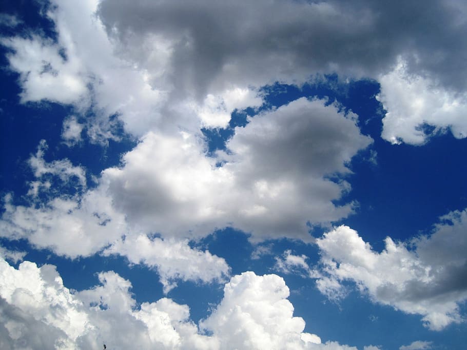 clouds, sky, blue, weather, air, day, environment, cloudscape HD wallpaper