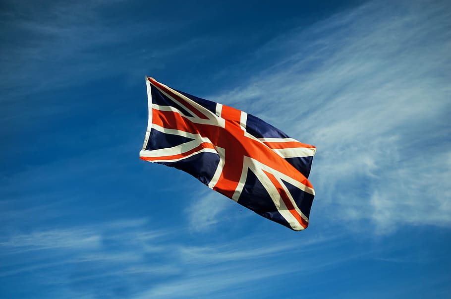 flag of Australia in sky, blue, britain, british, color, country, HD wallpaper