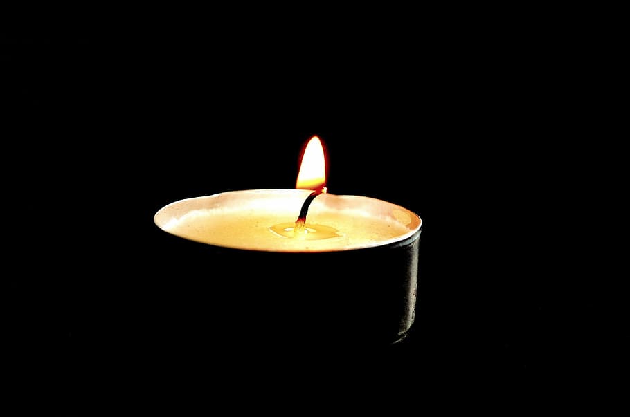 lighted brown tealight candle, Victims, Fire, Rip, Lighting HD wallpaper