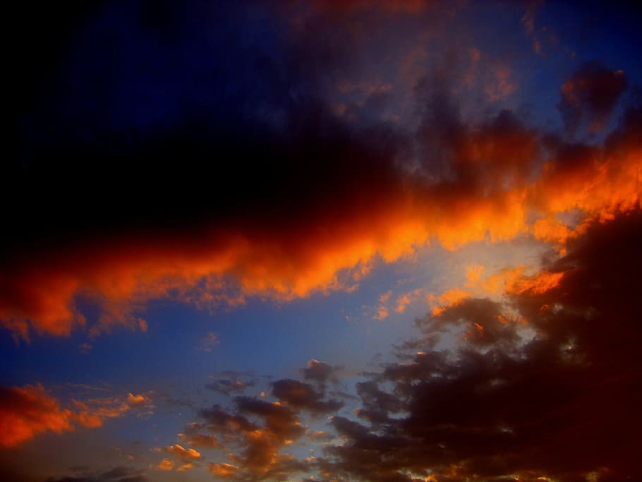 clouds, sun, light, rays, red, orange, bill, nature, sunset HD wallpaper