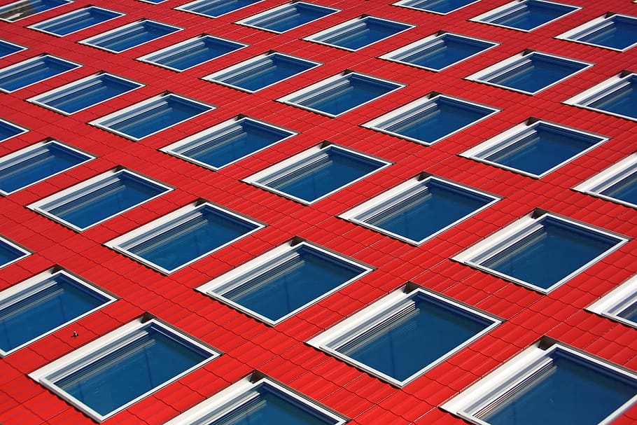 untitled, texture, red, building, architecture, facade, square HD wallpaper