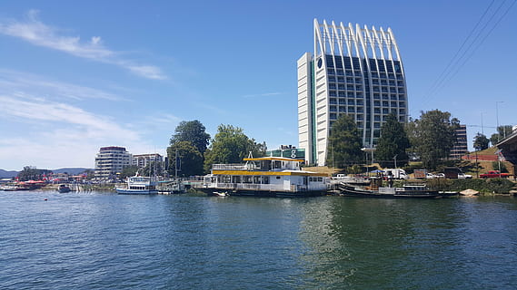 valdivia, chile, river, architecture, water, city, building exterior HD wallpaper