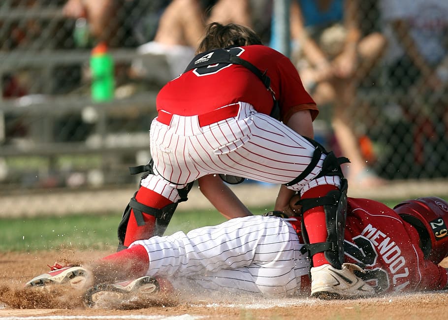 baseball, player, catcher, home plate, sport, game, uniform HD wallpaper