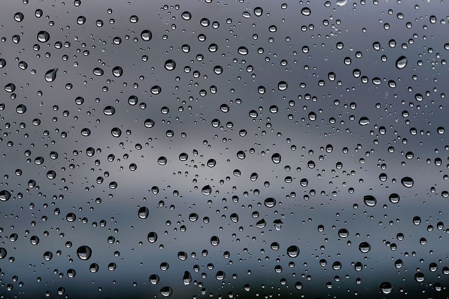 shallow focus photo of raindrops on window, water, drops of water